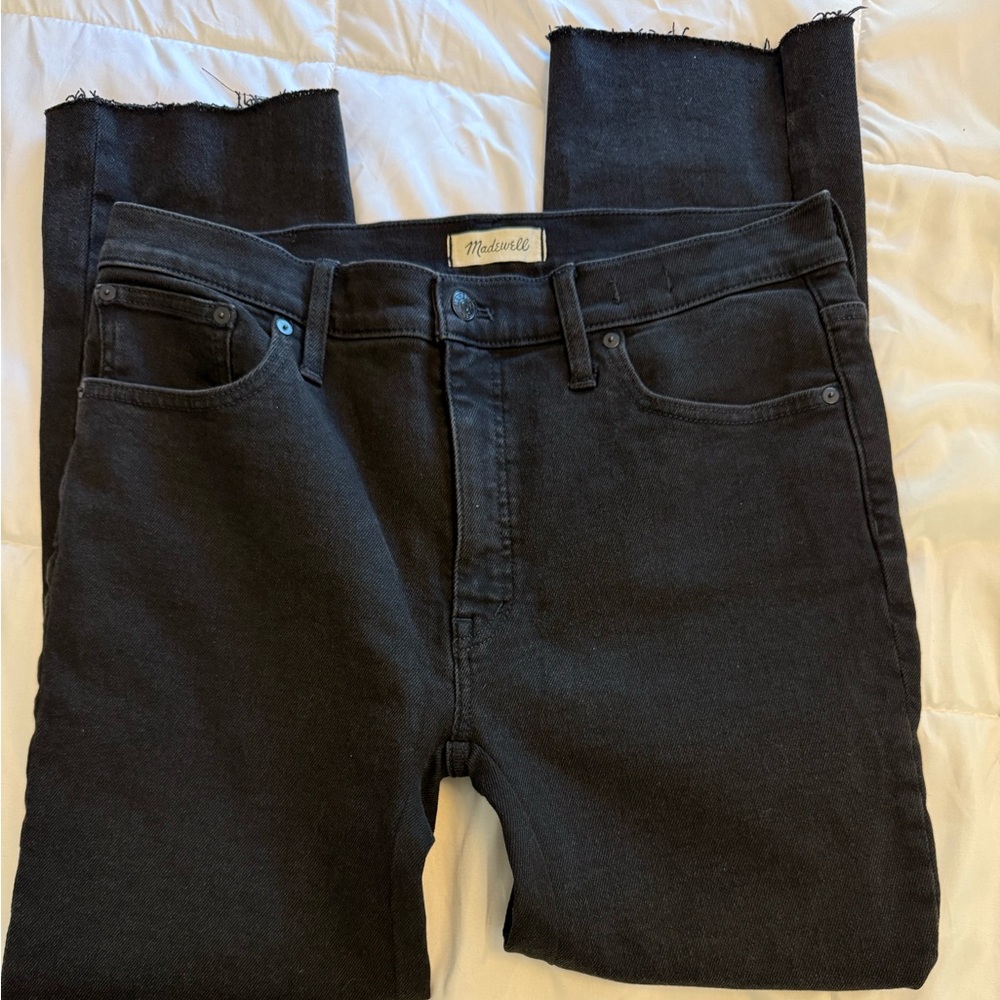 Madewell Curvy Cali Demi Boot Cut Denim Jeans Black Size 32 - Picture 2 of 6